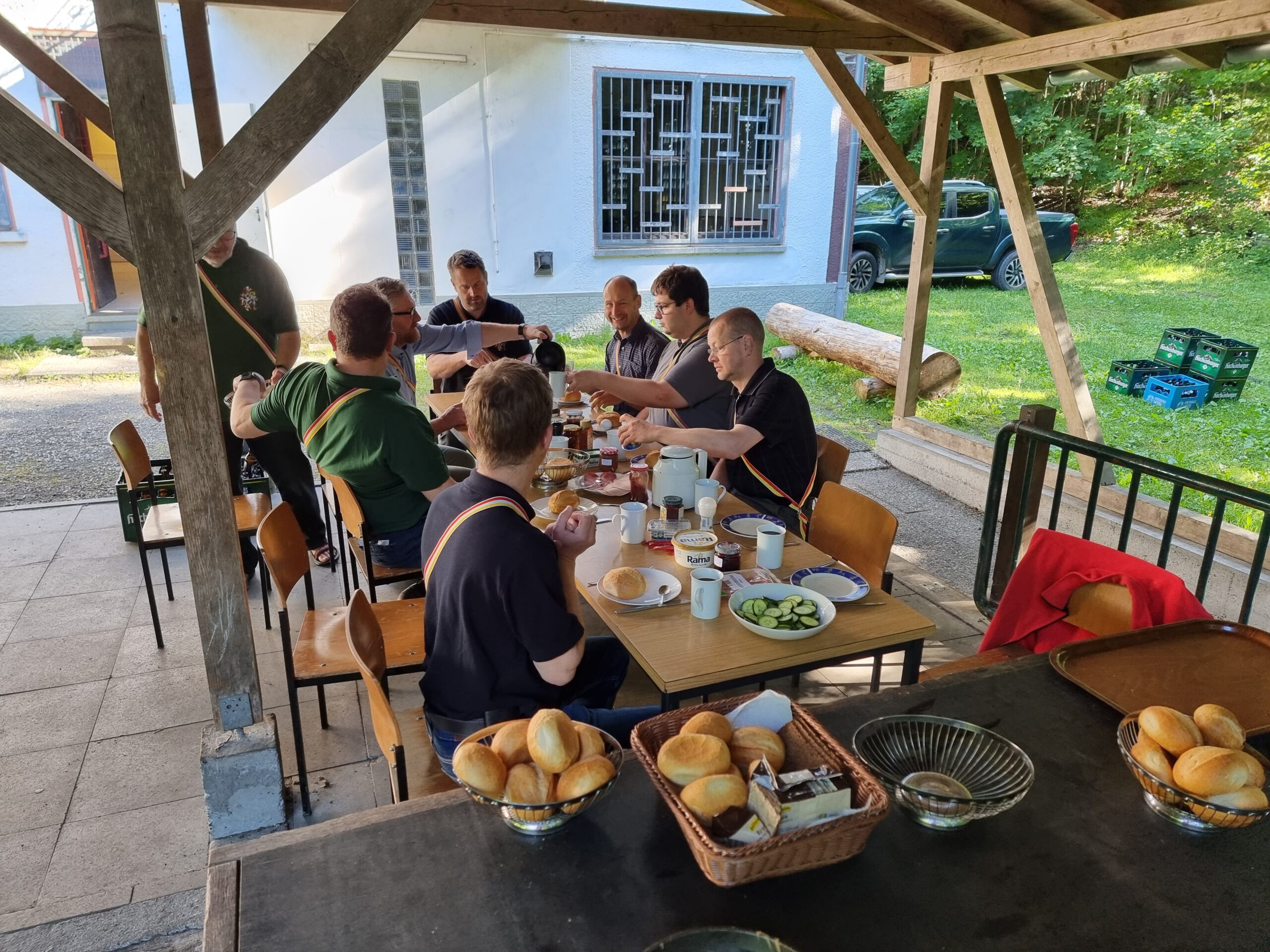 Hasso-Rhenanen beim Frühstück